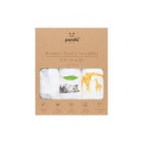 Panda bamboo muslin swaddles Origami 3 pack - British product