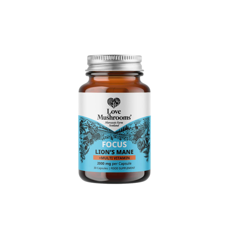 Love Mushrooms Focus Lion's Mane multivitamin 30 capsules - British product