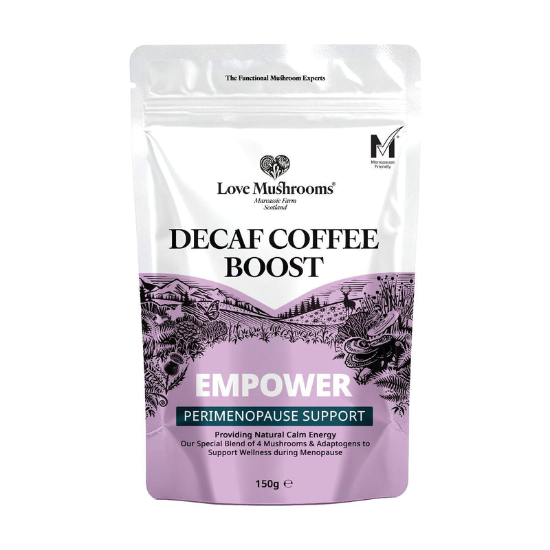 Love Mushrooms perimenopause decaf coffee 150g, UK version