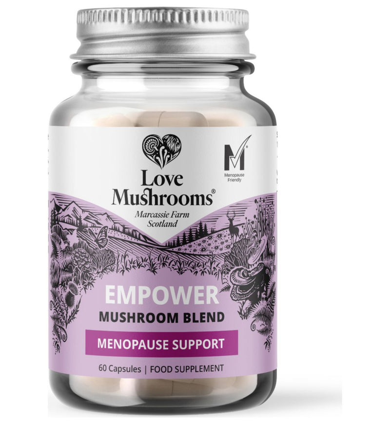 Love Mushrooms Empower Menopause Support capsules 60 count, UK version