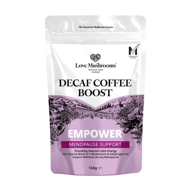 Love Mushrooms Empower Menopause Decaf Coffee 150g (British brand)