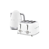 Smeg kettle and toaster set white 1.7L and 4-slice, UK version