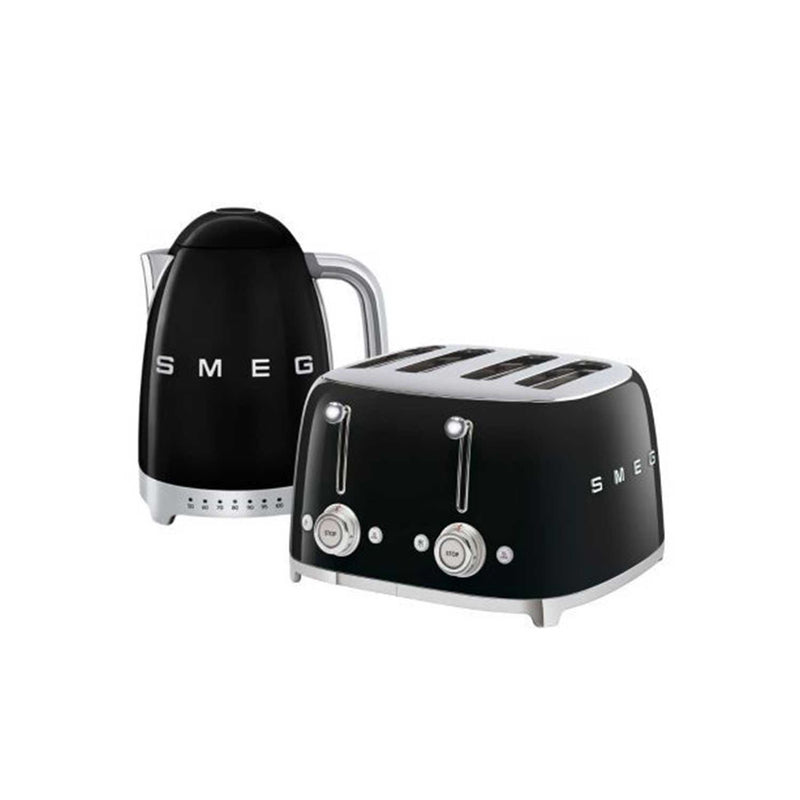 Smeg kettle and toaster set in black - British product