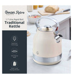 Swan RetroRevive kettle toaster microwave set in Chantilly Cream (British brand)