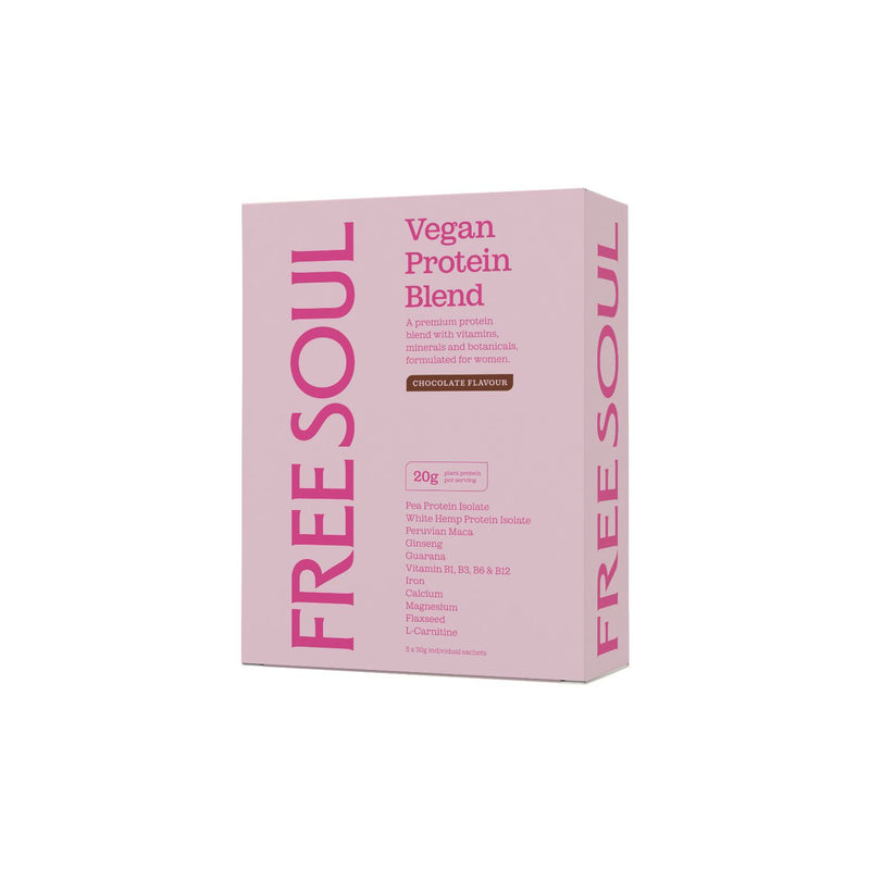Free Soul vegan protein powder chocolate 5 sachets 30g - British product