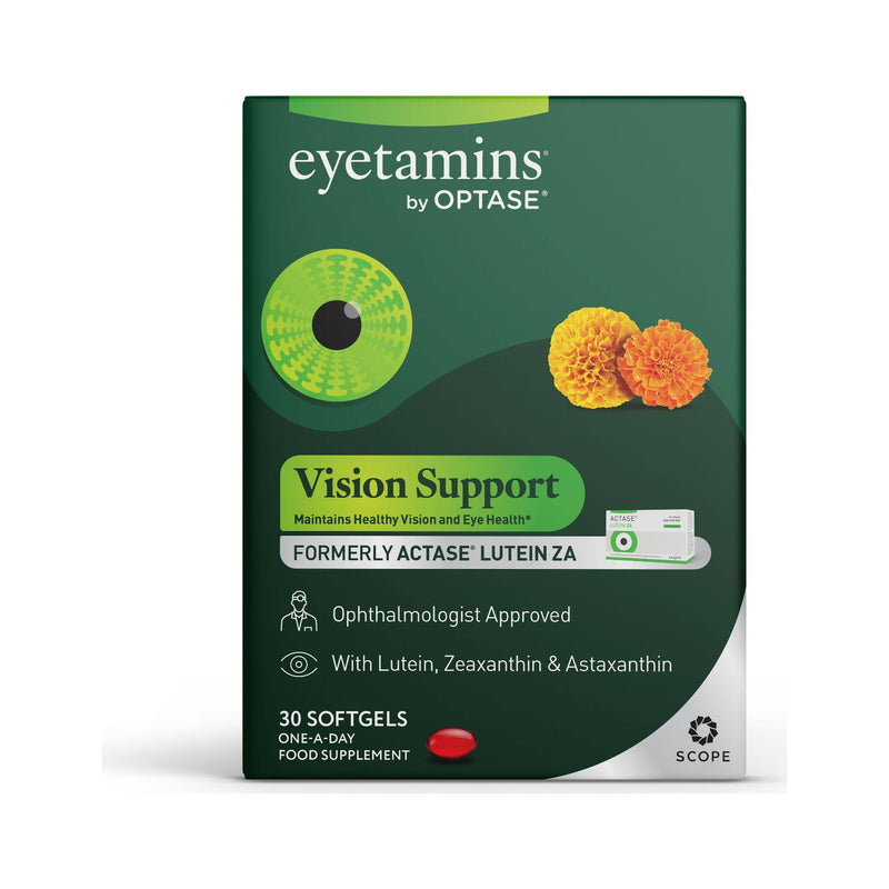 Optase eye supplement vision support 30 softgels (British brand)