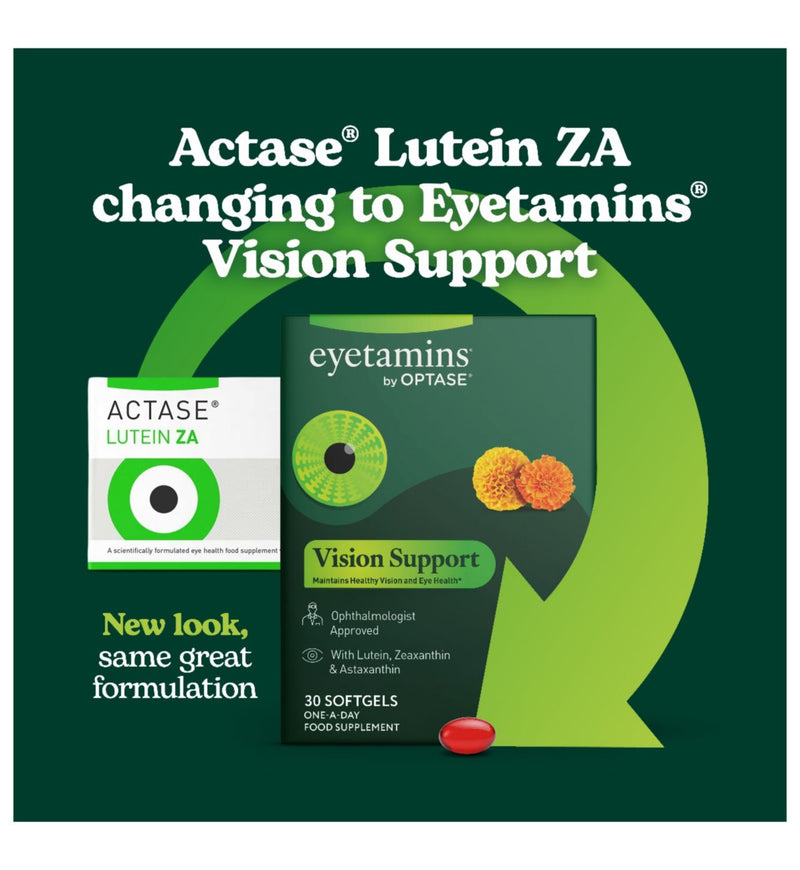 Optase eye supplement vision support 30 softgels (British brand)