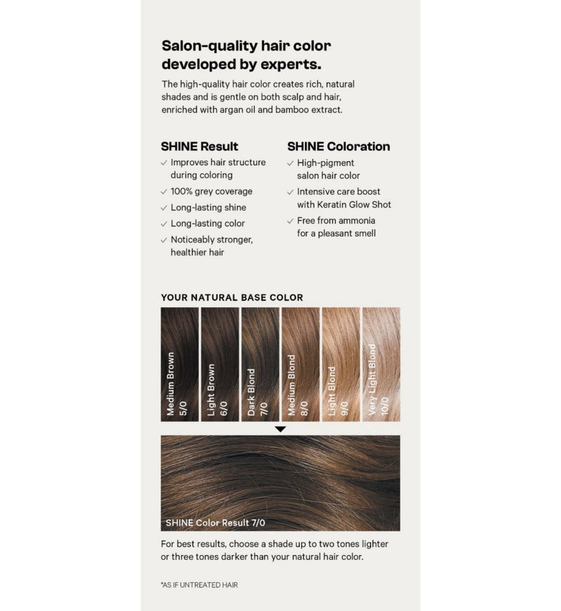 SHINE Professional permanent hair dye dark blond Ibiza - British product