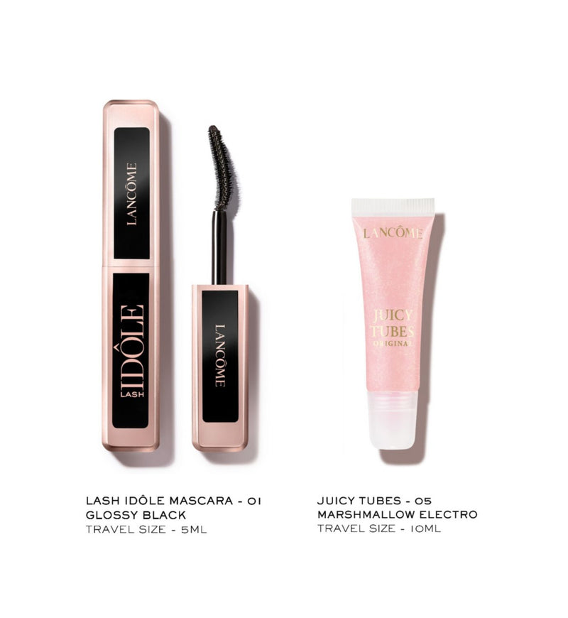Lancôme Juicy Tubes lip gloss and Lash Idôle mascara set British product