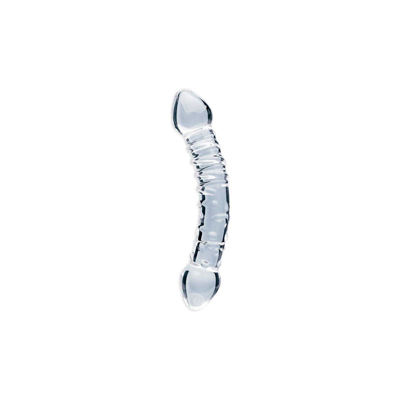 Clarity Celestial Bliss double-ended glass dildo 5.9 inches, imported from the UK
