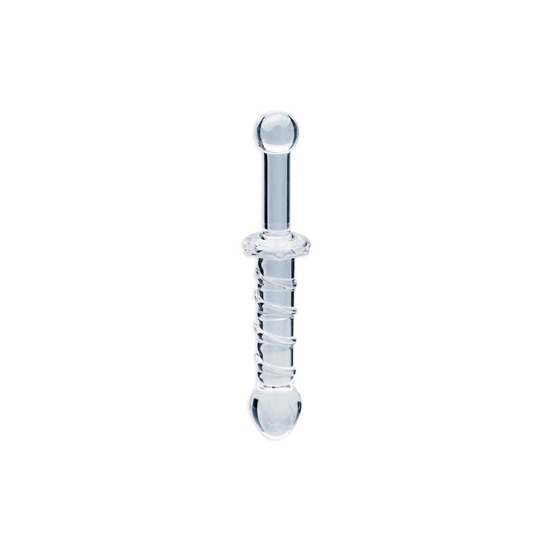 Clarity Elysian Swirl glass dildo 143mm, UK version