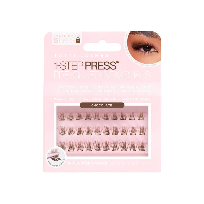 Tatti Lashes Chocolate Wispy Volume pre-glued clusters, UK version