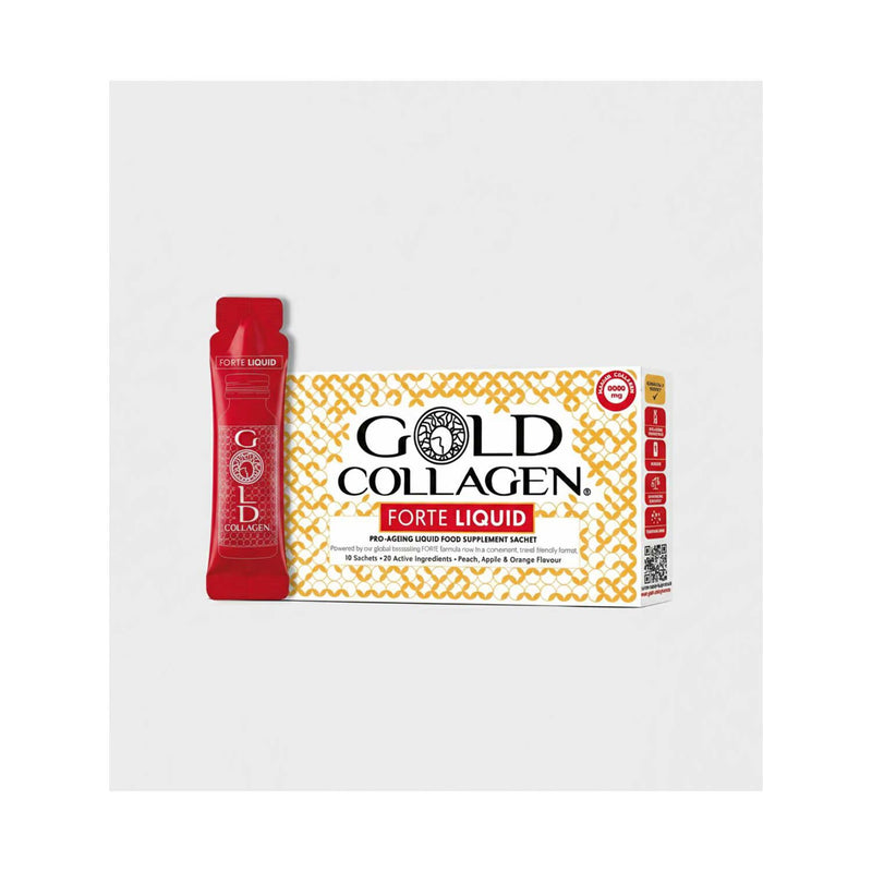 Gold Collagen Forte Liquid supplement sachets, UK version