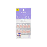 KISS press on nails French tip short almond 32 count (British brand)