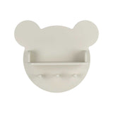 CuddleCo Bear Shelf in Pebble wall-mounted children's storage, UK version