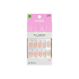 Boots KISS Glam Jewel Nails Serendipity Awaits Press On Nails Almond Neutral Medium 32 Count- Buy online at McGrocer