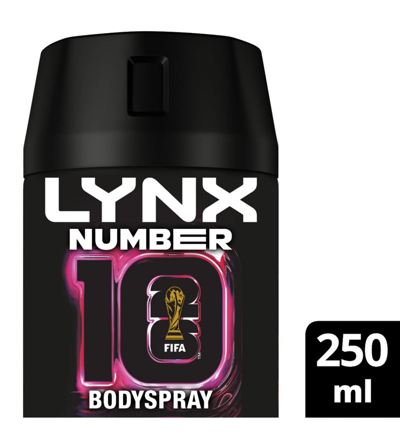 Lynx Number 10 body spray deodorant for men 250ml - British product
