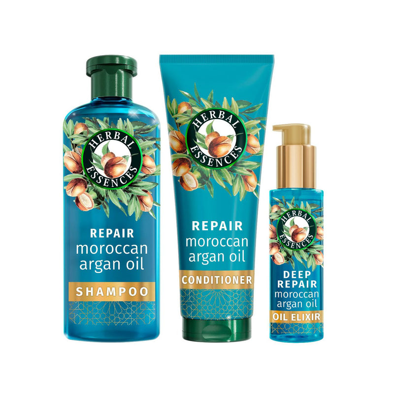 Herbal Essences Argan Bundle shampoo conditioner oil (British brand)