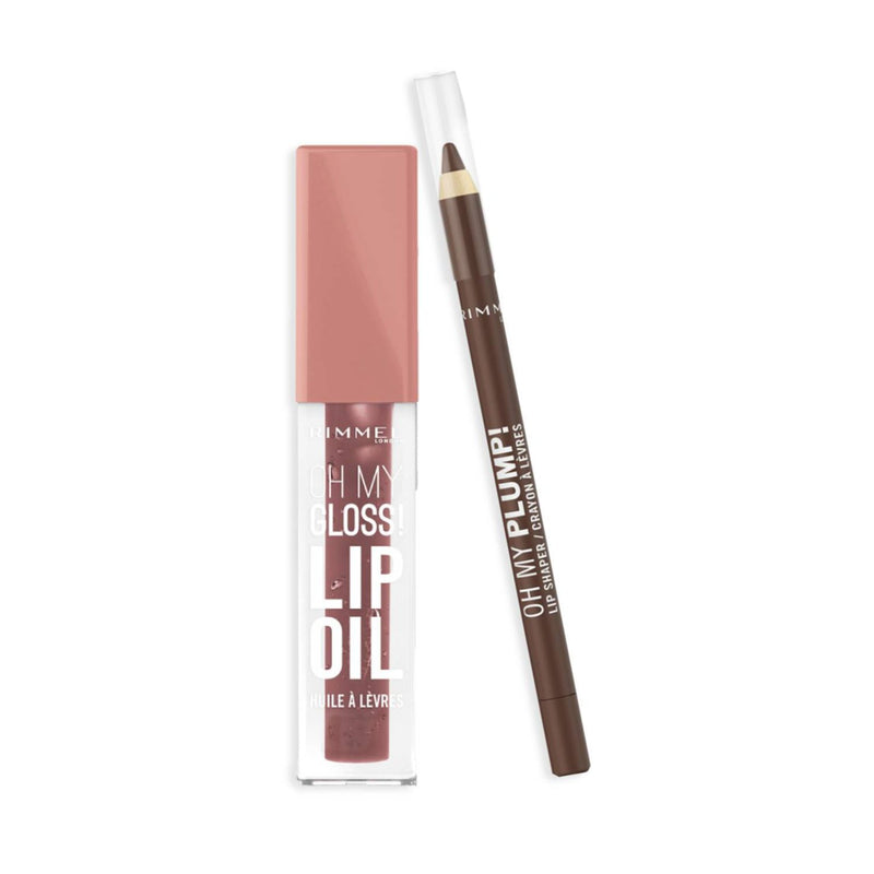 Rimmel Cappuccino Lip Oil & Pencil Duo, imported from the UK