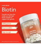 Wellthy Boots hair growth biotin supplement 1000µg 90 tablets (British brand)