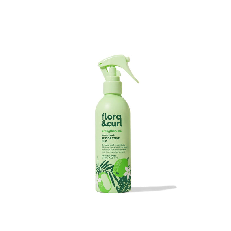 Flora & Curl Baobab Marula Restorative Mist 200ml, imported from the UK