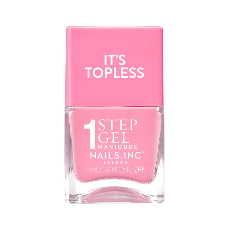 Nails.INC It's Topless gel nail polish Allegra rose pink 14ml (British brand)