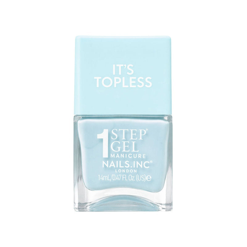 Nails.INC It's Topless 1-Step Gel Nail Polish, GISELLE Icy Blue, 14ml