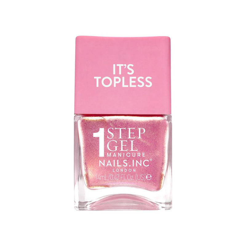 Nails.INC nail polish TIA pink gold shimmer 14ml, UK version