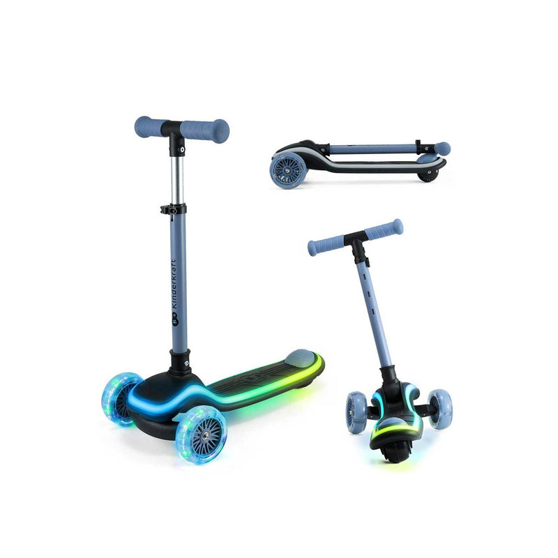 Kinderkraft Raket three-wheel LED scooter blue - British product