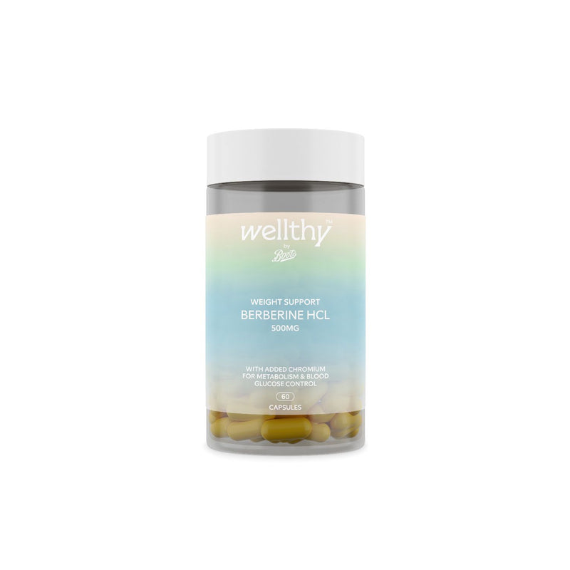 Wellthy by Boots Berberine supplement 60 capsules (British brand)