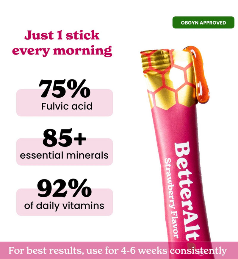 BetterAlt She-lajit honey sticks for women 30 sticks, imported from the UK