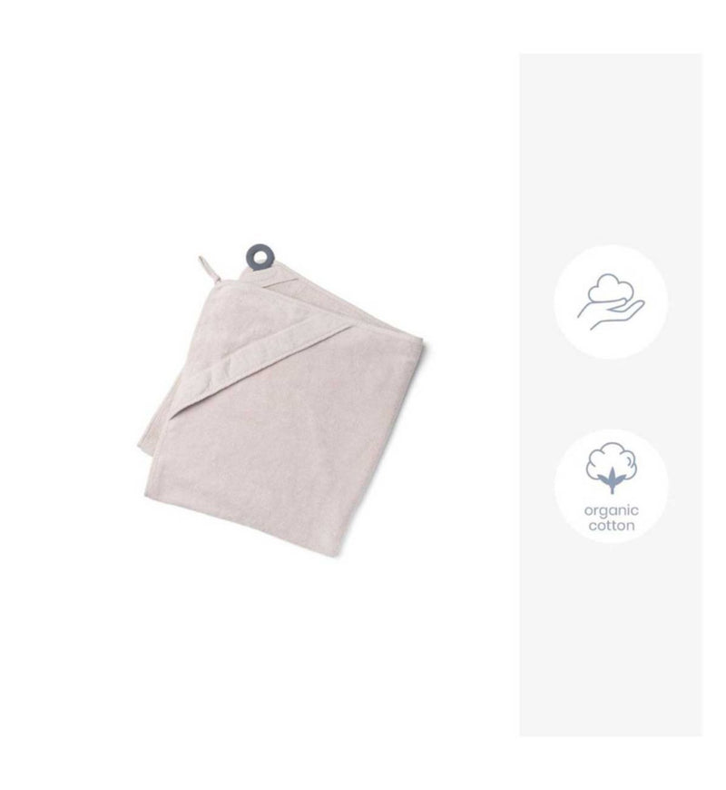 Doomoo organic cotton hooded bath towel Almond, imported from the UK