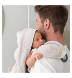 Doomoo organic cotton hooded bath towel Almond, imported from the UK