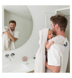 Doomoo organic cotton hooded bath towel Almond, imported from the UK