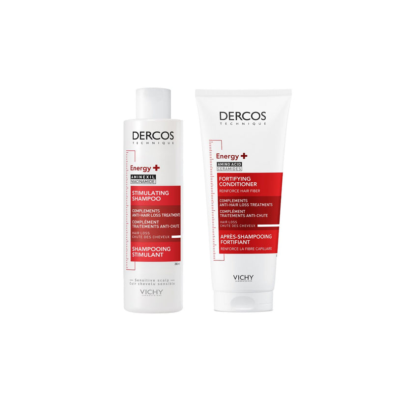 Vichy Dercos Energy+ hair care bundle 200ml each, imported from the UK