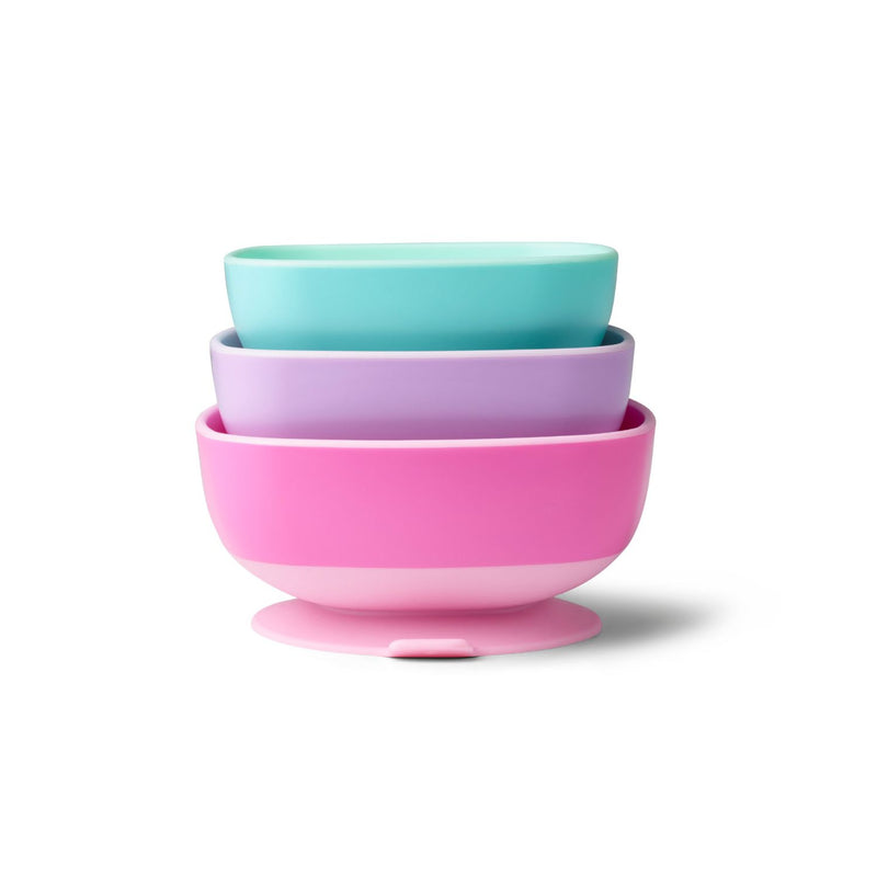 Nuby suction bowls 3-pack set, imported from the UK