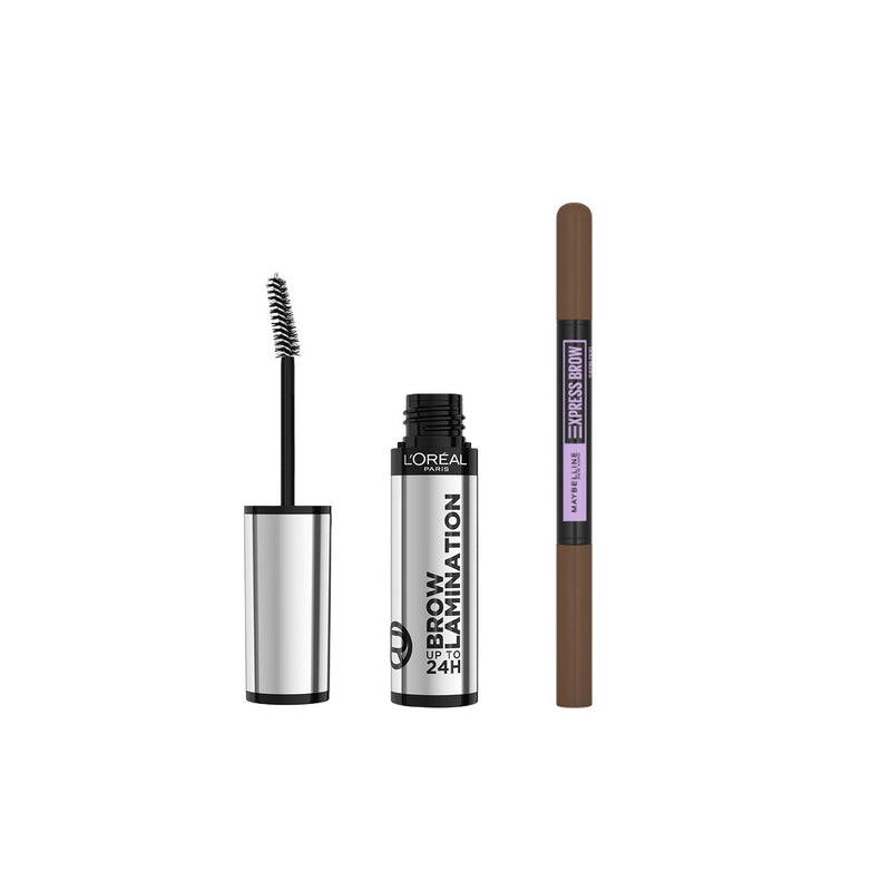 L'Oreal Maybelline brow bundle with clear gel and Brunette duo, imported from the UK