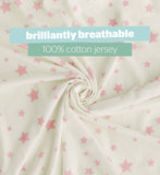 Silentnight fitted sheet pink star pattern cot bed 2 pack, UK version