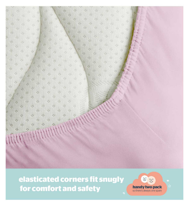 Silentnight sheets Moses basket pink pink star white, imported from the UK
