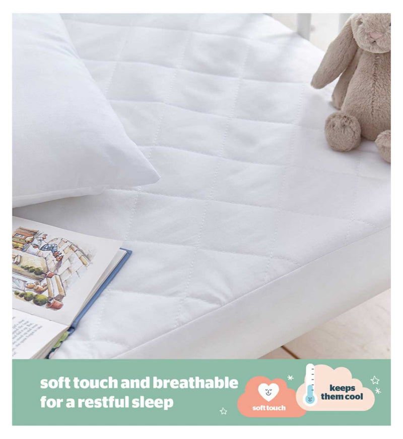 Silentnight waterproof mattress protector cot bed 2 pack, imported from the UK