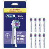 Boots Oral-B Pro 3D White Toothbrush Heads 8 Pack- Buy online at McGrocer