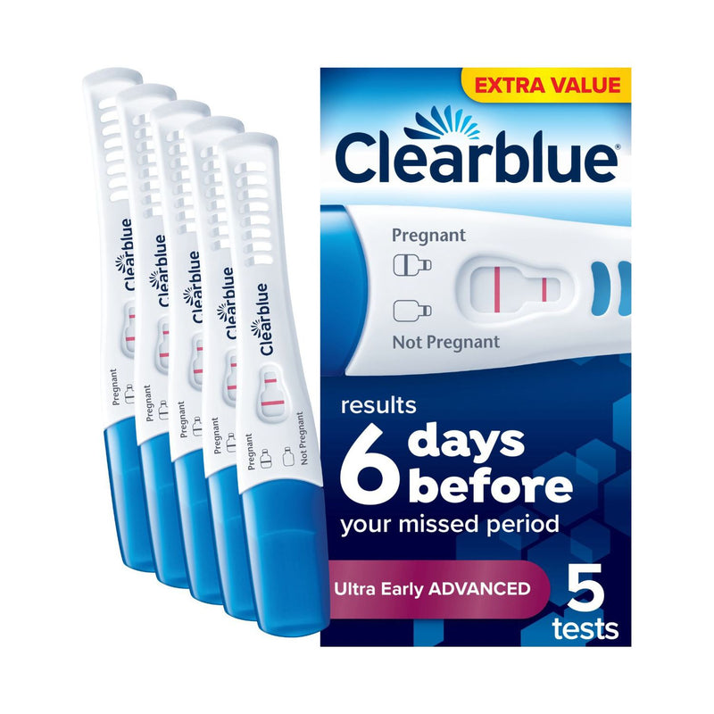 Clearblue Ultra Early Advanced pregnancy test 5 tests (British brand)