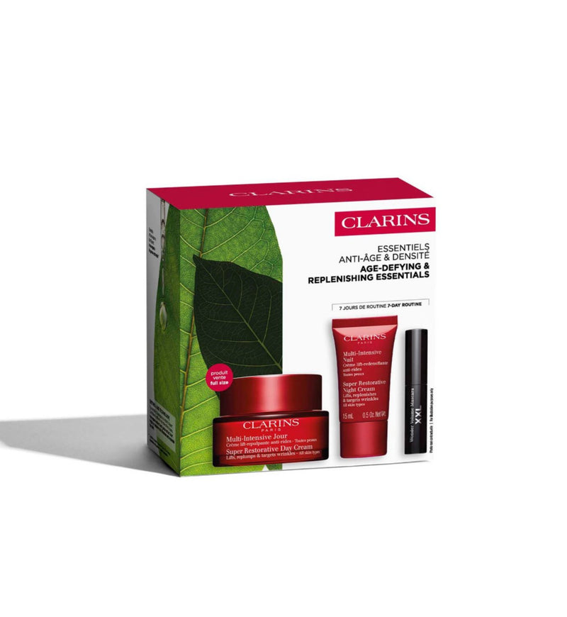 Clarins Super Restorative Gift Set day cream night cream mascara (British brand)