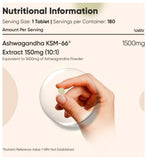 WeightWorld Ashwagandha KSM-66 1500mg 180 tablets, UK version