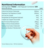 WeightWorld calcium magnesium zinc vitamin D3 supplement 400 tablets - British product
