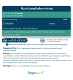 WeightWorld L-Taurine supplement 1000mg 180 capsules, UK version