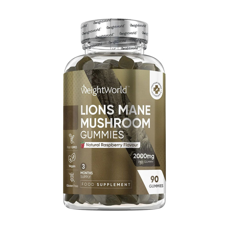 WeightWorld Lion's Mane gummies 2000mg 90 count, UK version
