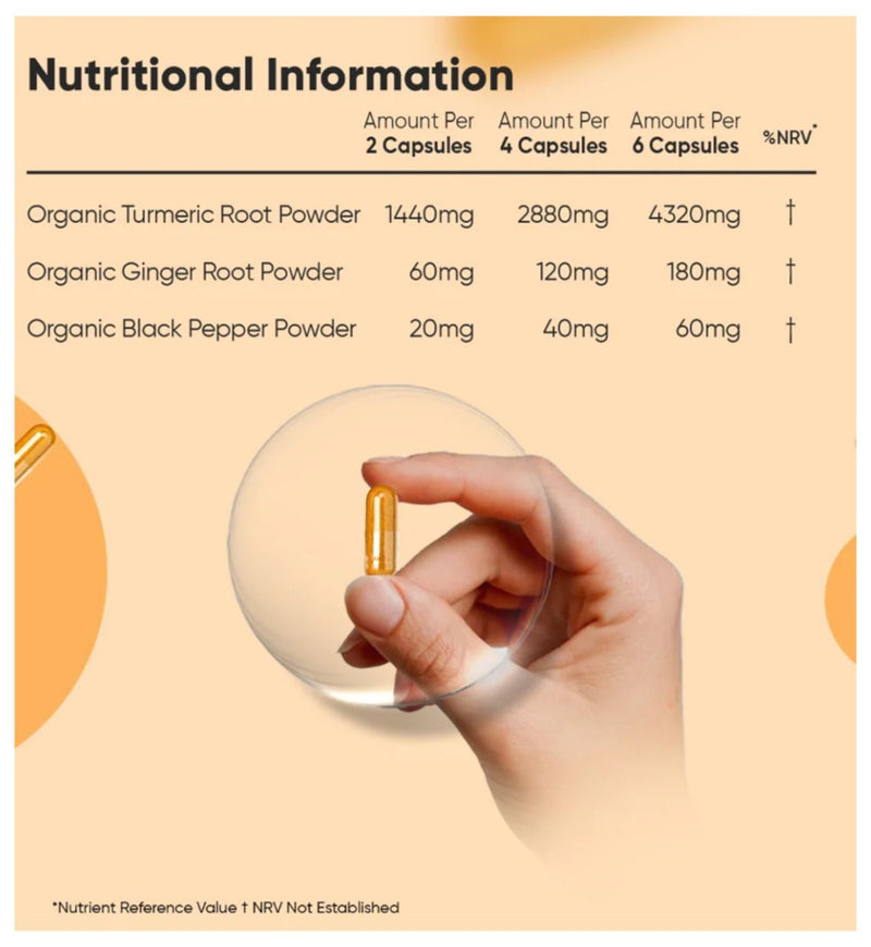 WeightWorld organic turmeric with black pepper and ginger 180 capsules - British product