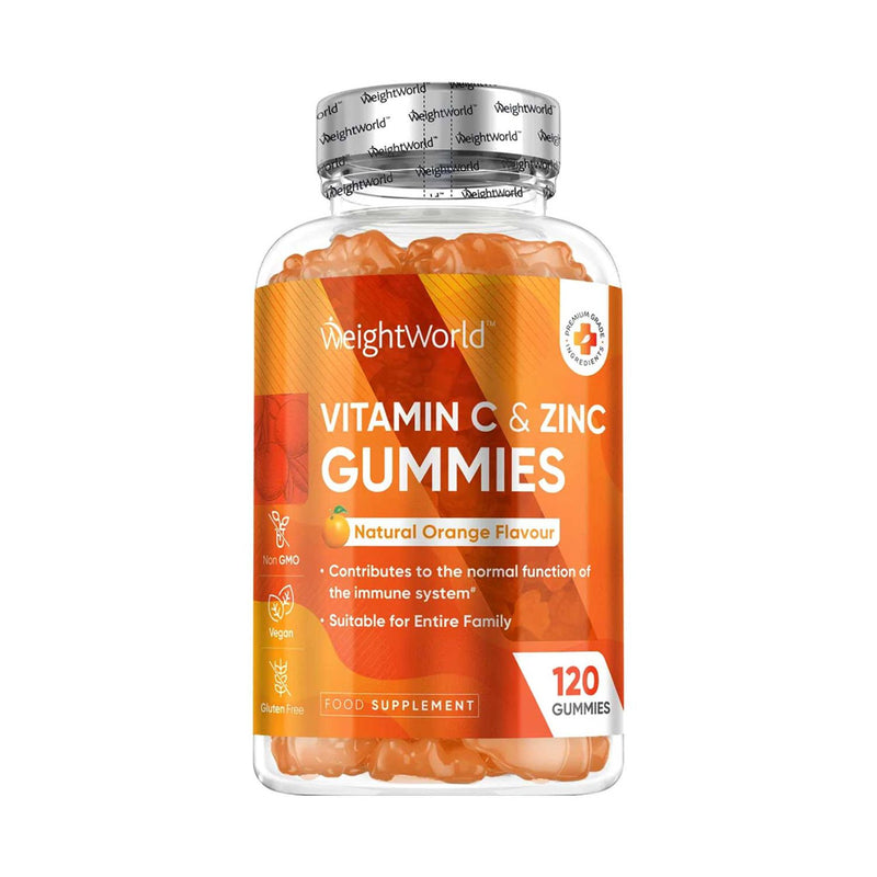 WeightWorld Vitamin C and Zinc Gummies 200mg 120 Gummies, UK version