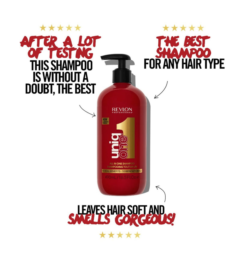 Revlon UniqOne shampoo 490ml, imported from the UK